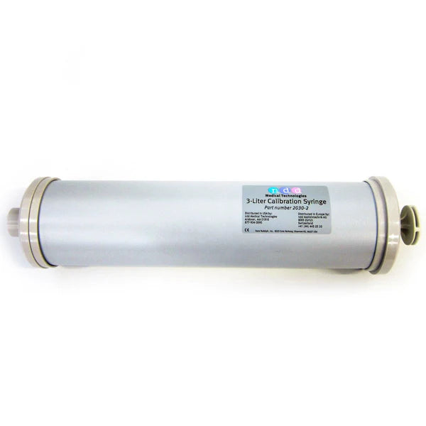 3-liter calibration syringe with calibration adapters